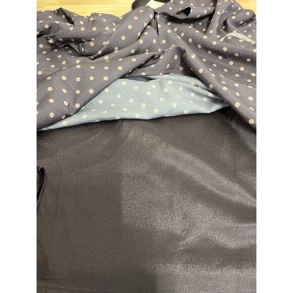 J.O.A. Los Angeles  Top Grey/ Mauve W/ Blush Polka Dot Bell  Long sleeve Sz Med. - Picture 6 of 10